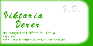 viktoria derer business card